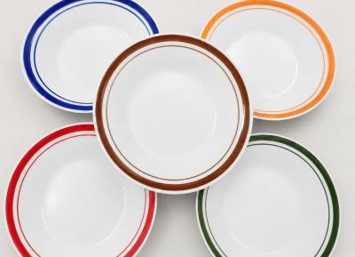 Color Stripe Soup Plates