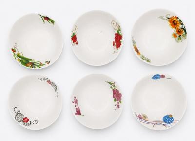 Decal Ceramic Soup Plates